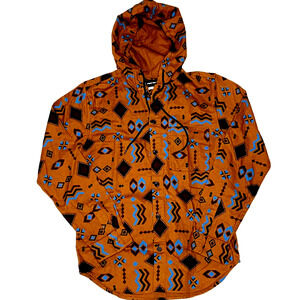 Original Use Hoodie Adult XSmall Brown Southwest Long‎ Sleeve Button Up Pocket